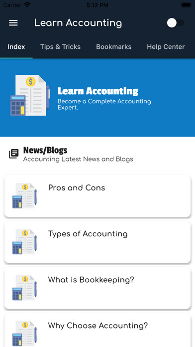 Emulate iPhone app Learn Accounting [PRO] using MyAndroid